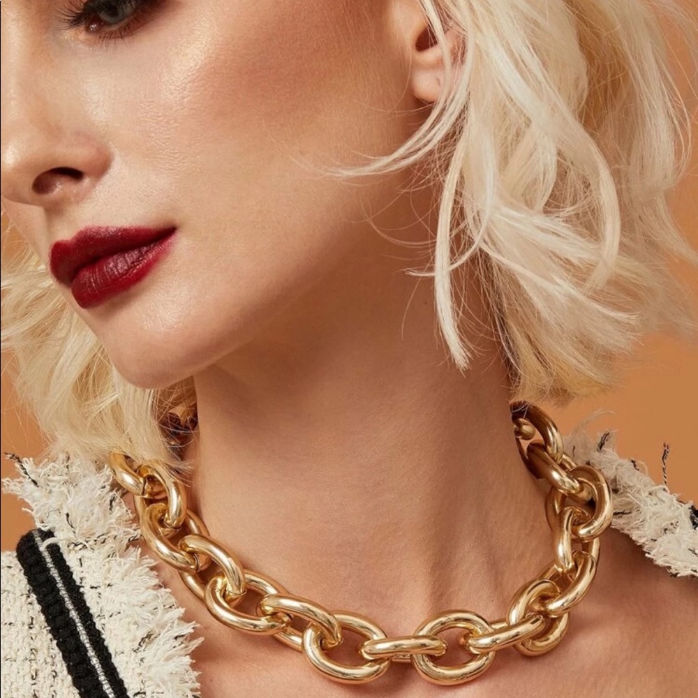 ¥18k Chain Gold Chunk Neckalce